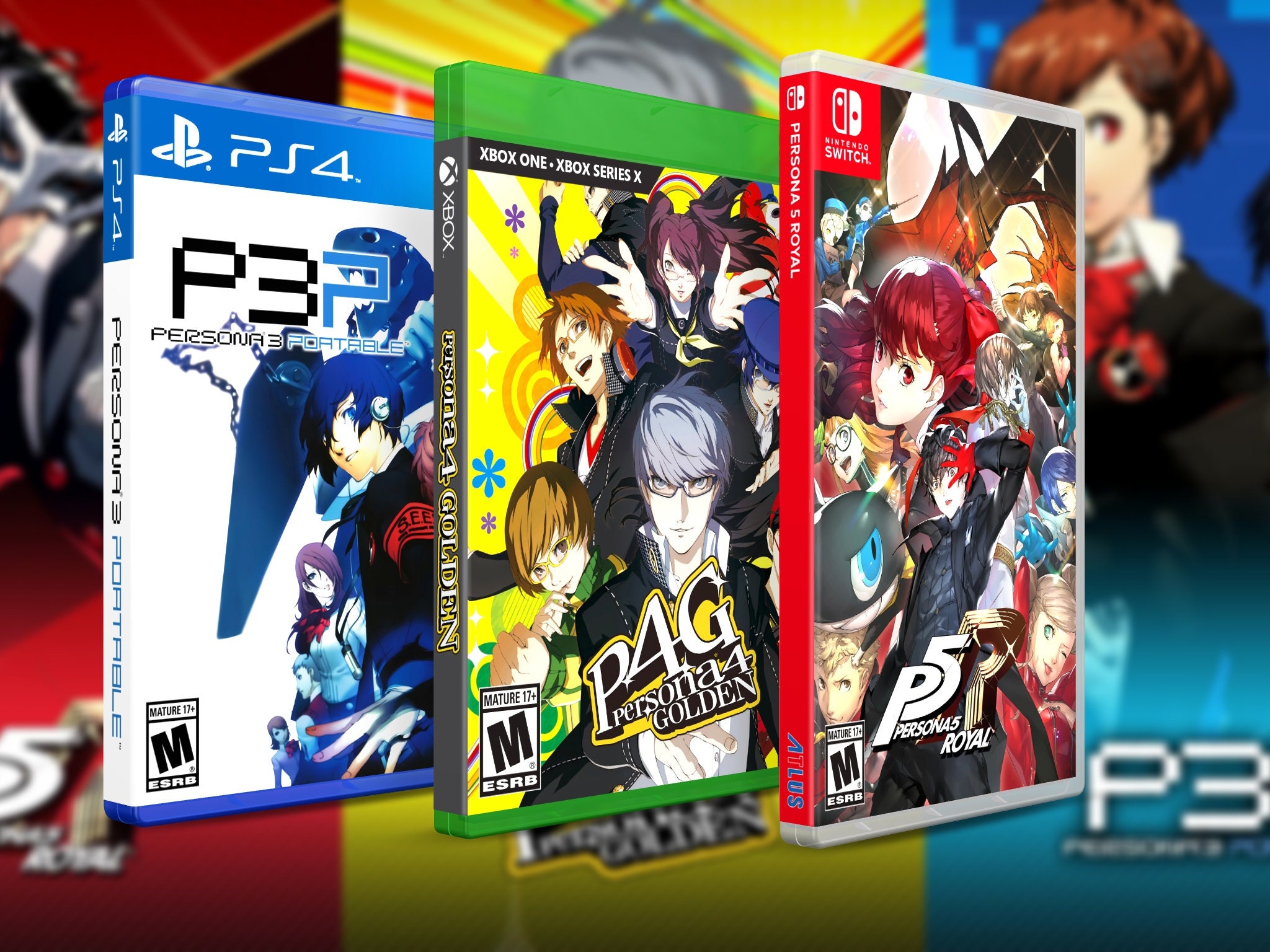 Persona 3 Portable/4 Golden/5 Royal Custom Switch/xbox/ps4 Covers NO GAME 