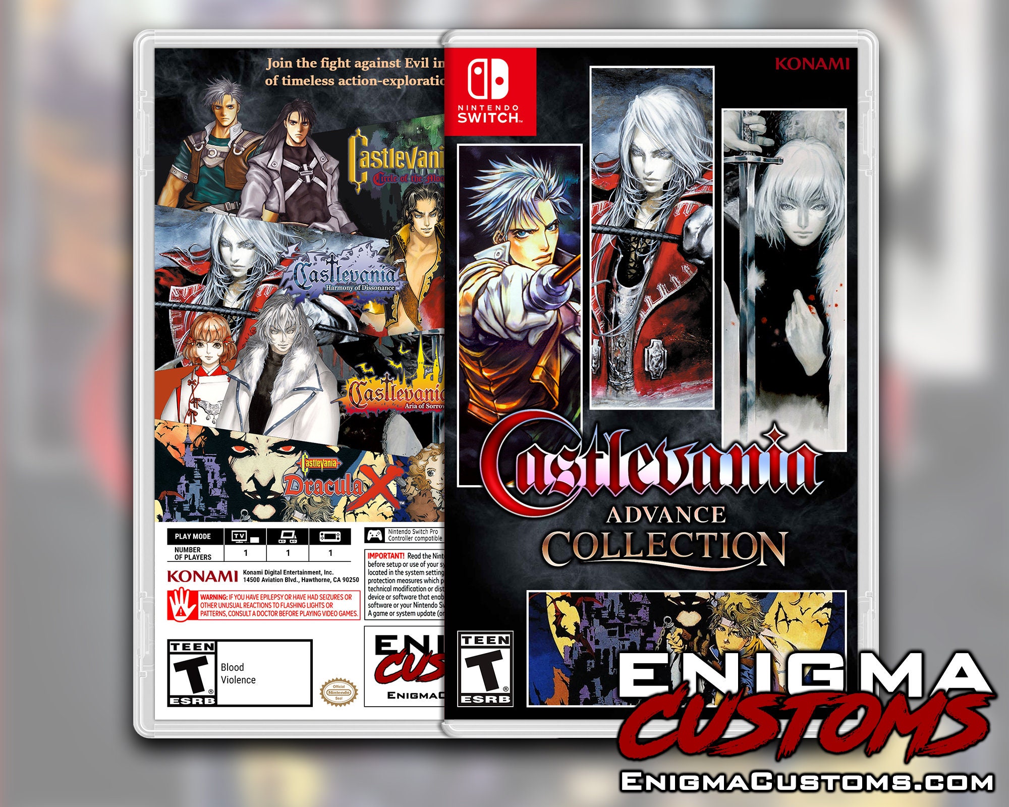 Castlevania Advance Collection Custom Switch Cover (NO GAME)