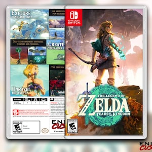 Zelda: Tears of the Kingdom Alternate Custom Switch Cover (NO GAME)