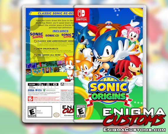 Sonic Origins Custom Switch/xbox/ps4/ps5 Cover NO GAME 