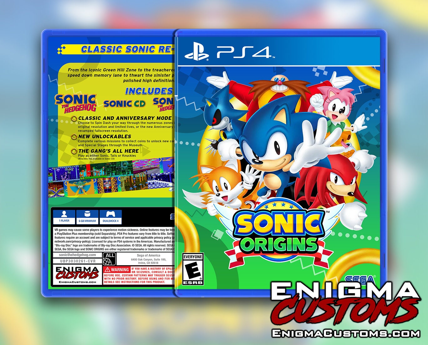 Sonic Origins - Custom Nintendo Switch Boxart w/ Physical Game