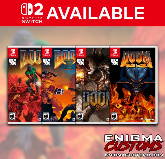 Doom: 4 CASE BUNDLE Custom Switch Cases (no Game Included