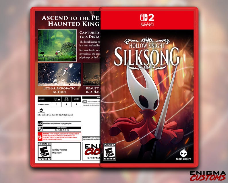 Hollow Knight: Silksong Custom Switch/ps4/ps5/switch 2 Cover (NO GAME ...