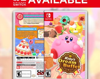 Kirby's Dream Buffet Switch Cover (KEIN SPIEL)