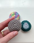Pebble crochet fidget toy for anxiety and stress relief. Handmade gift