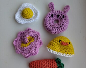 Crochet Easter Fidget Toys, Sensory springtime friends, Handmade