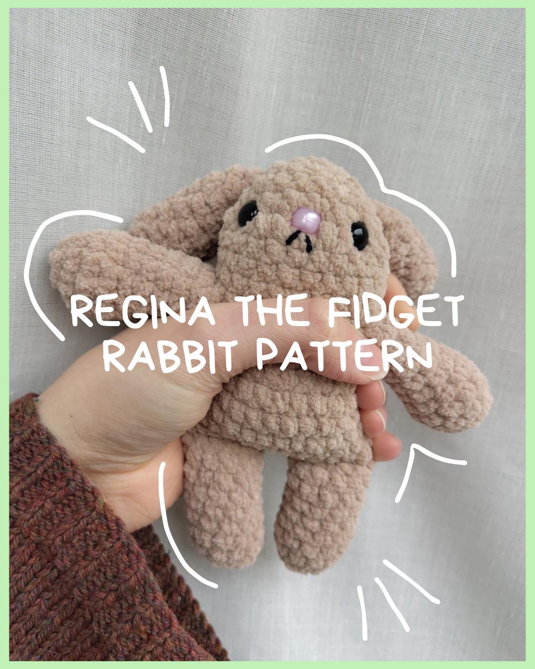 Regina the Fidget Rabbit Crochet Pattern, No-sew Plush Doll (digital ...