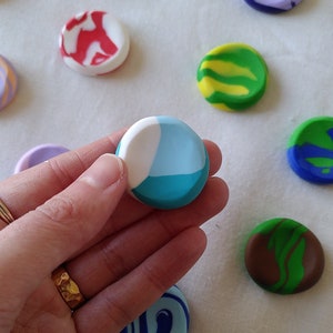 Polymer clay worry stone/ peace pebble/fidget- choose your own colour! Handmade gift, customs available