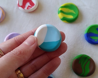 Polymer clay worry stone/ peace pebble/fidget- choose your own colour! Handmade gift, customs available