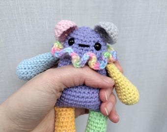 Figaro the fidget doll- custom friend with 8 fidget elements for sensory fun