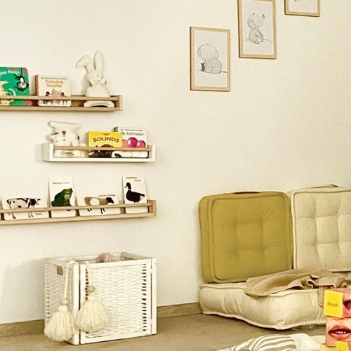 Nursery Bookshelf Shelf With Hanging Rod Nursery Shelf Etsy UK