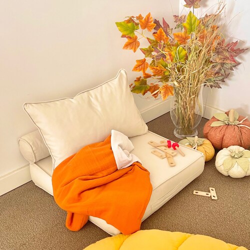 100 Cotton Water Repellent Floor Seating Sofa Floor Cushion Etsy