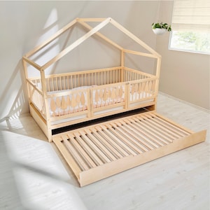 Woodland Bed with Trundle, Children's Sleepover Bed, Trundle Bed