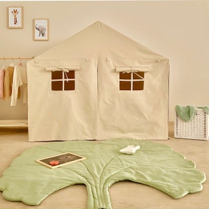 100% Cotton Full Tent Cover For Montessori Bed (The floor bed is sold separately) Toddler Bed Canopy Montessori Floor Bed Canopy, Canopy Bed