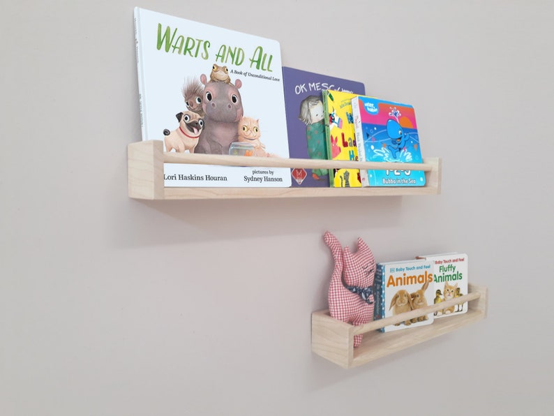 Nursery Bookshelf Shelf With Hanging Rod Nursery Shelf Etsy UK