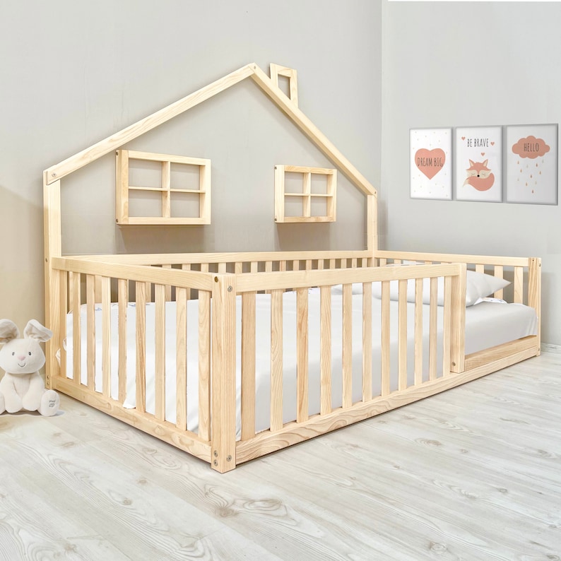 House Floor Bed Montessori Floor Bed Toddler Bed Toddler Etsy