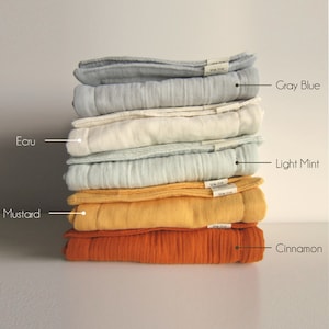 Juego de 2 paños para eructar de 40 x 18 cm / Paño para eructar / Paño de hombro / Paquete de paños para eructar / Paños de gasa para eructar / Regalo para baby shower / Paño de gasa para alimentación