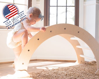 Climbing Arch with Ramp, Express Shipping, Toddler Rocker , Montessori Toy, Waldorf Toy, Activity Center, Toddler Gym, Christmas Gift