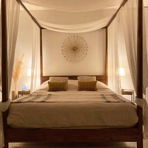 Hand Loom Woven Cotton Bed Canopy for all Bed Sizes, Canopy Panels for Bed, Cotton Canopy Shawl Curtains, Canopy Bed Drape