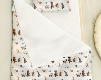 Whimsical Animal Parade 100% Organic Cotton Sateen Bedding Set – 800 Thread Count, Baby Gift