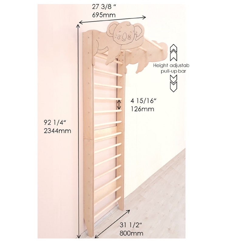 Gymnastics Wall Bars Swedish Wall Bar Swedish Ladder Etsy