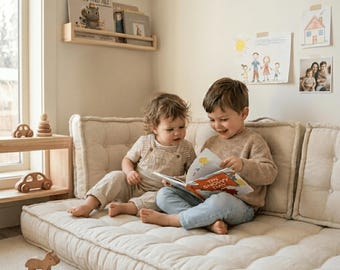 Montessori Reading Nook Cushion, Floor Cushion, Daybed Mattress, Window Seat Cushion, Kids Floor Seating, Playroom Sofa, Cozy Corner Bed