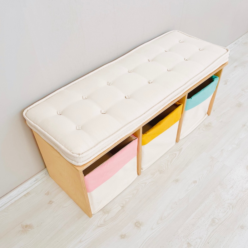 Toy Bench With Seat Toy Box Bench Toy Storage Bench Etsy
