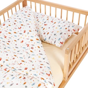 100% Organic Cotton Woodland Baby and Kids Bedding Set, Soft Cotton Nursery Duvet Cover and Pillow Case, Express Shipping