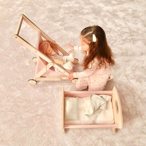 Baby doll stroller wooden hotsell