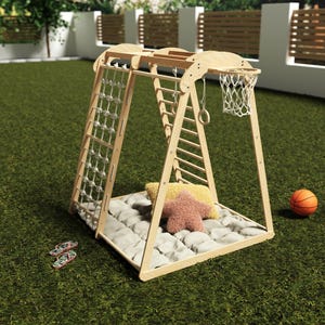 Climbers&#39; Cove Indoor Playground For Kids, Jungle Gym, Gym voor peuters, Gym voor kinderen, Kids Gym, Klimdriehoek