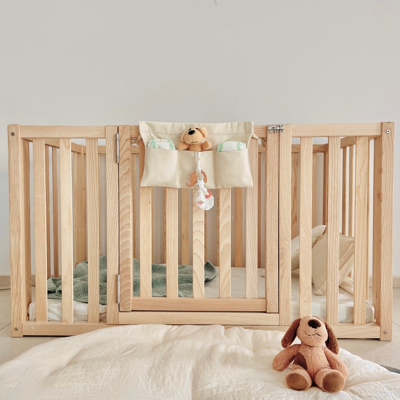 Toddler Floor Bed With Extra High Railings Toddler Floor Bed Etsy