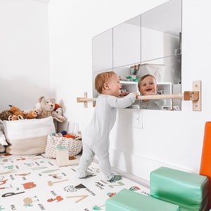 Montessori Wooden Pull Up Bar for Infants, Pull-up Bar for Babies, Baby Pull-up Bar