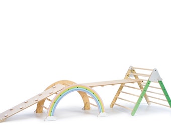 Foldable Climbing Triangle Set: Montessori Arch, Ramp Activity