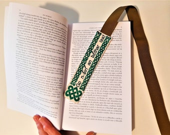 Embroidered bookmark with Irish saying , unusual gift which is easy to post.