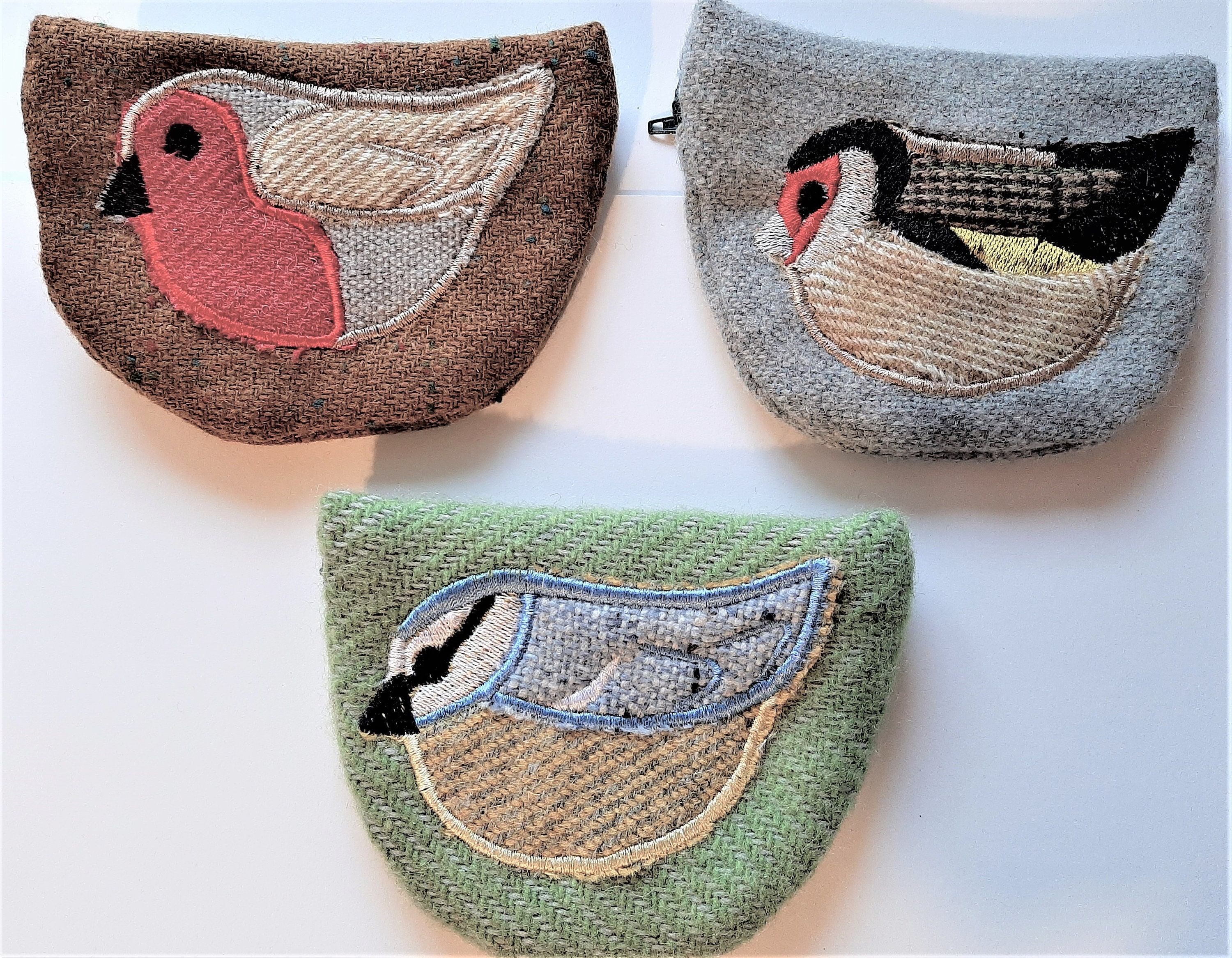 Bird Purse in Irish Wool/Tweed.