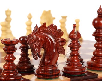 Savano Series Rosewood Chess Pieces: Luxury Weighted Staunton Set - 4.4"