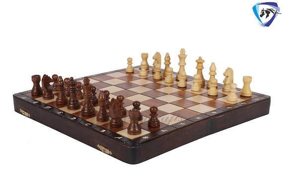 Travel Chess Set, Full Grain Leather