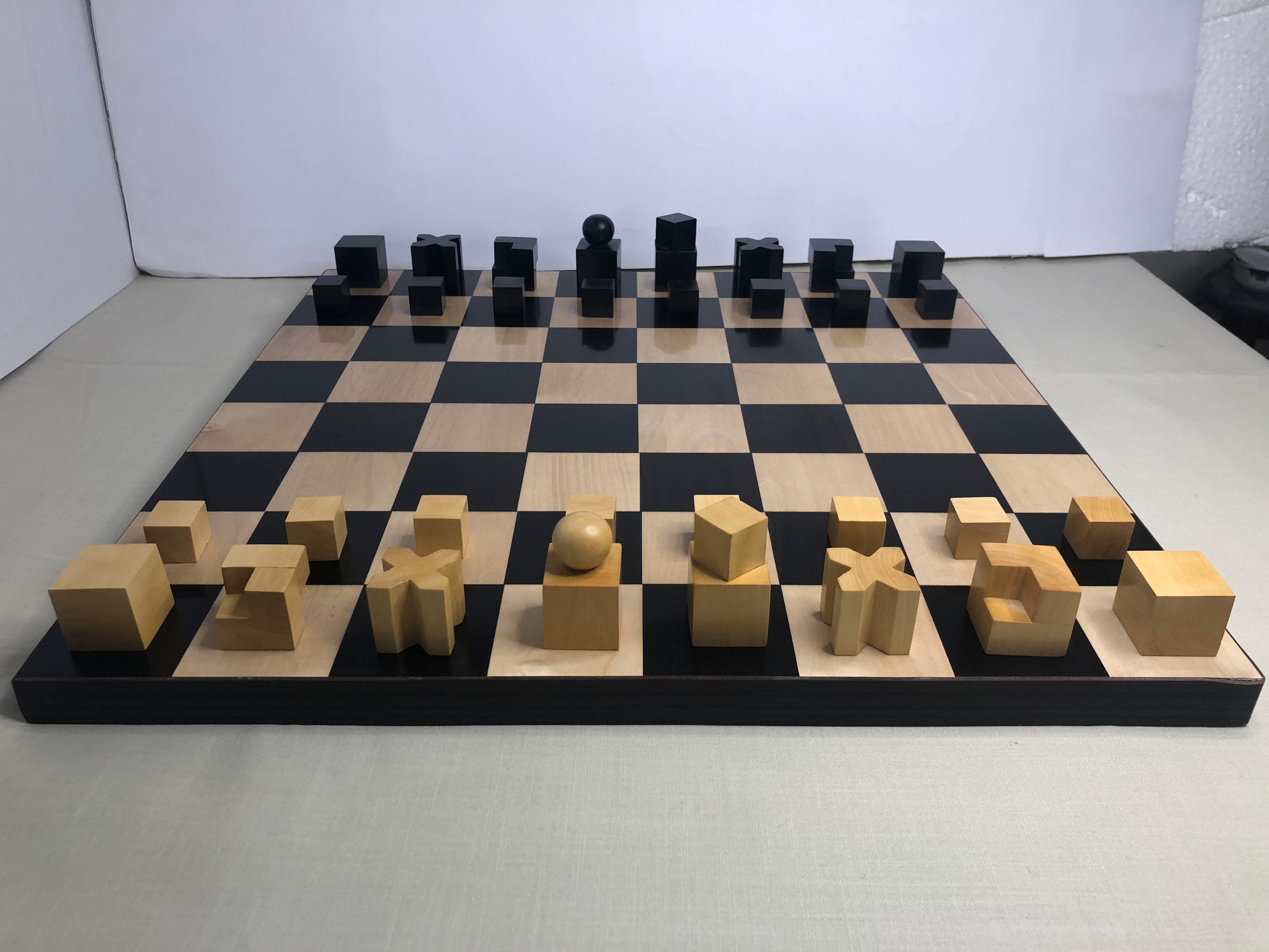 1923 Bauhaus Chess pieces set made of Ebonised Boxwood with Etsy