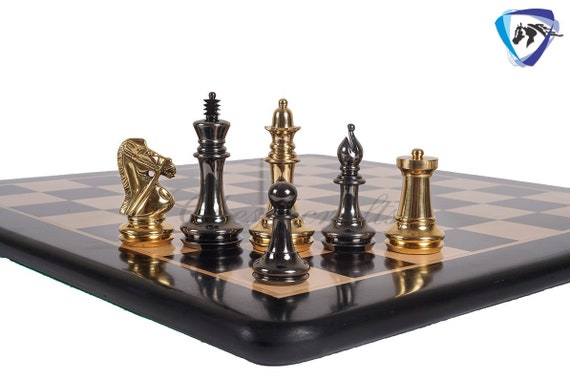 Unique Egyptian Wooden Chess With Copper Chess Pieces -  Portugal