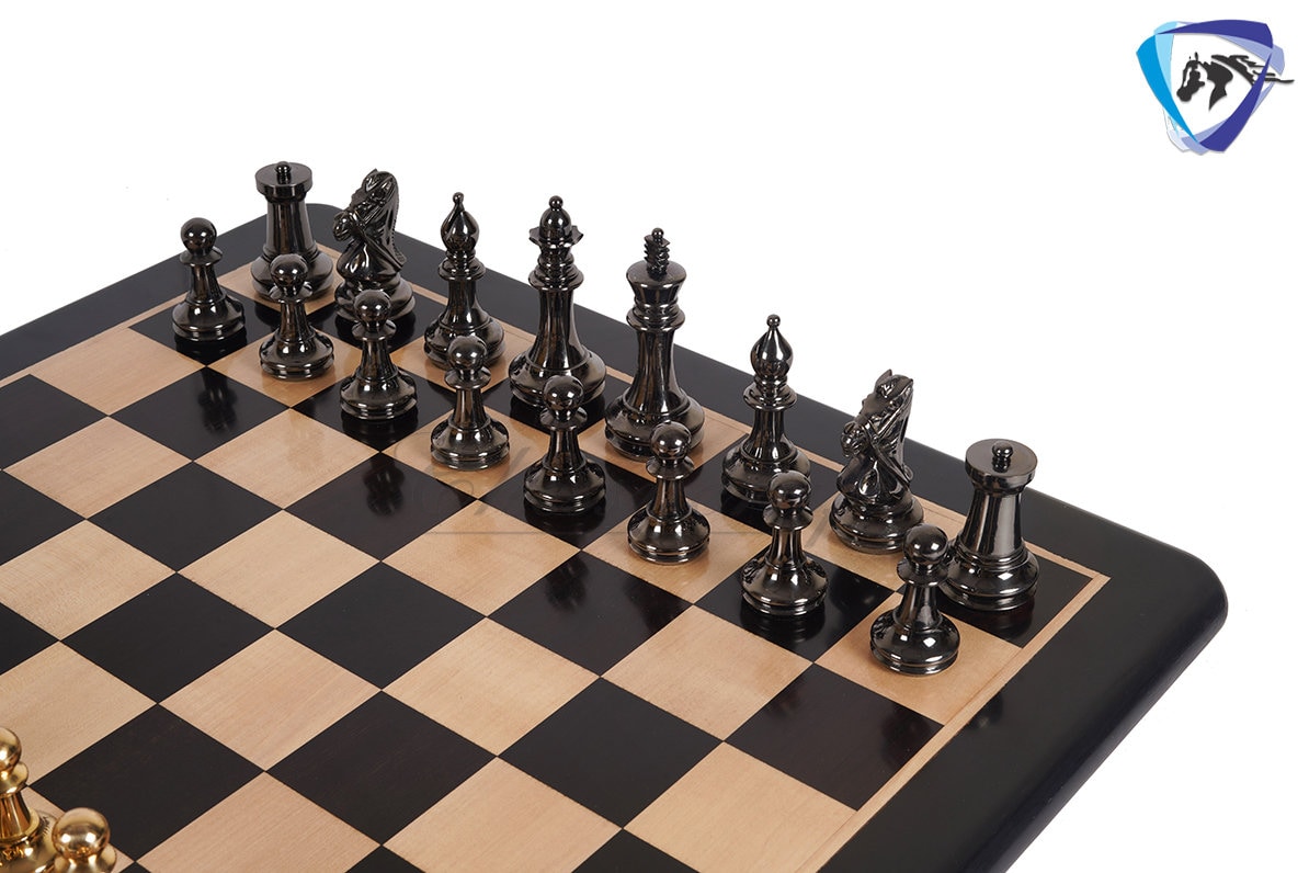 Set Scacchi In Ottone &ndash; Re 4,5 Pollici &ndash; Grande Design In Metallo (Marrone)