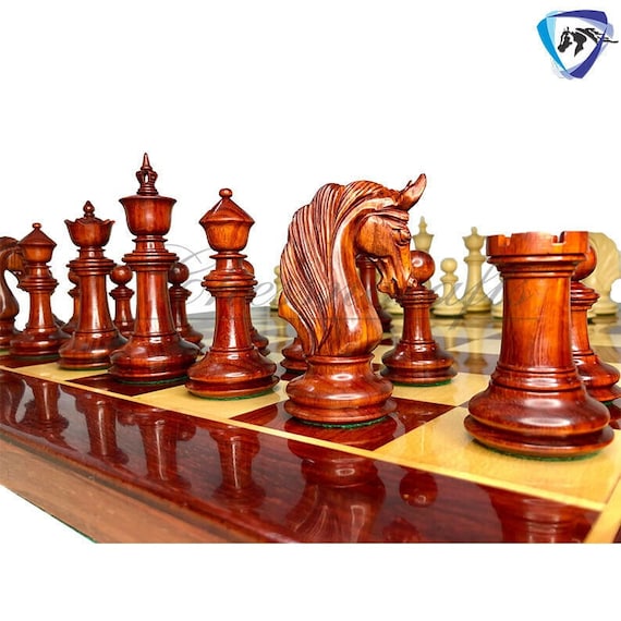 Chess Pieces French Staunton | Staunton | 99 mm | Boxwood & Ebonized Wood