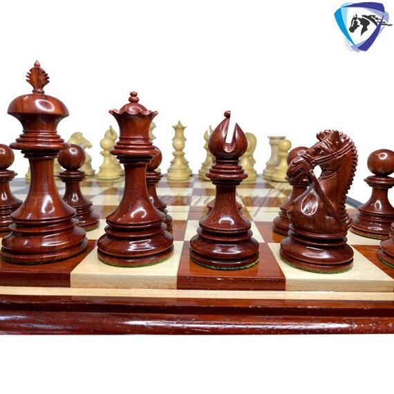 4.6 Prestige Bud Rosewood Luxury Staunton Chess Pieces Only