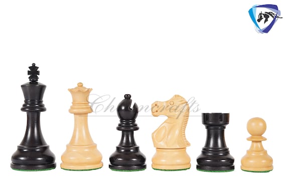 3.9 Craftsman Knight Staunton Chess Set- Chess Pieces Only - Double W