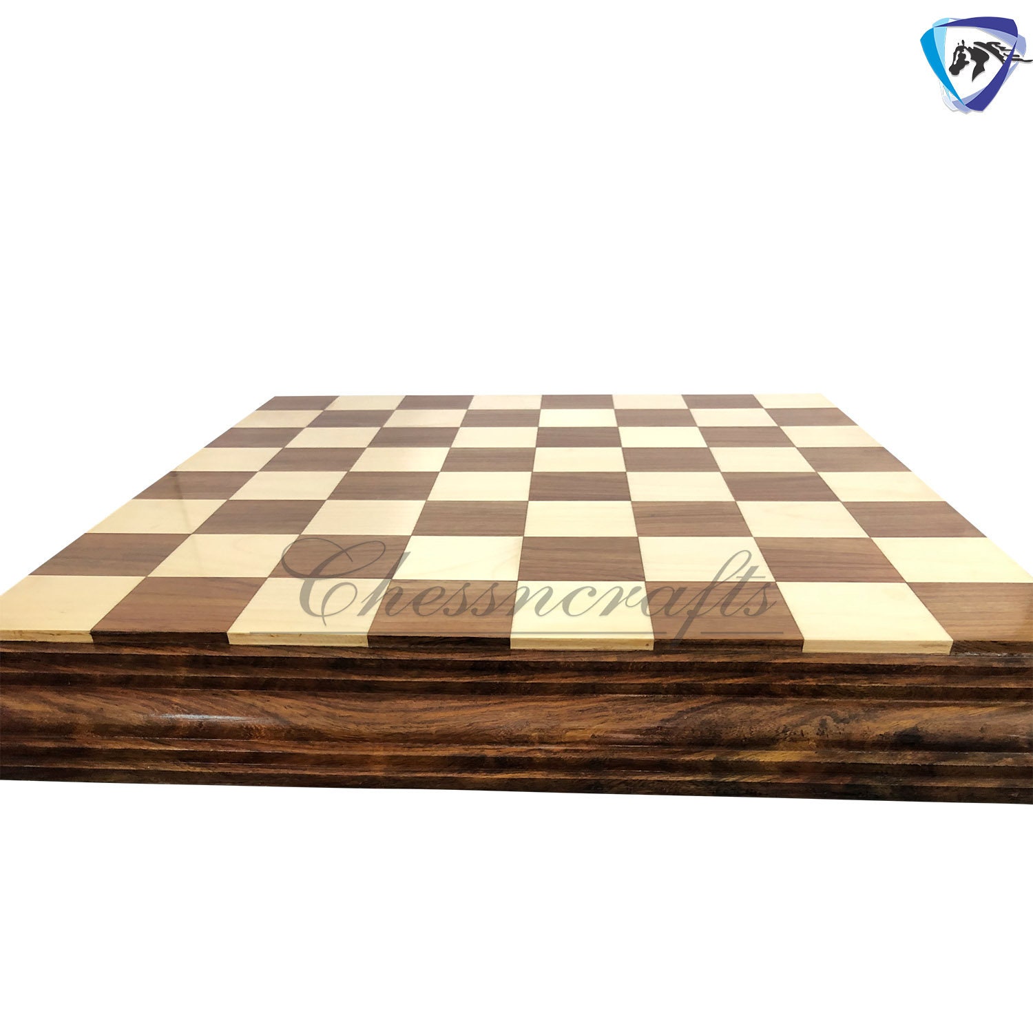 21.5 Wooden Chess Board with coordinates (white border)