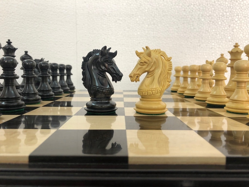 Buy The Ancient Indian Warrior Staunton Luxury Chess Set in Ebony