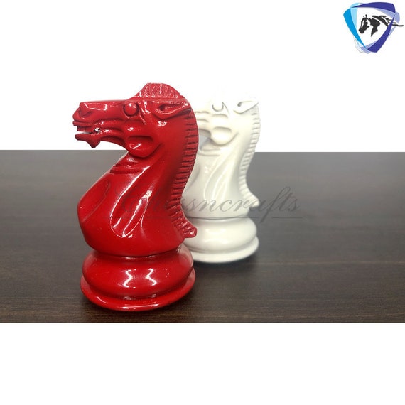 Combo of Knight, Rook & Pawn Chess Pieces in Box Wood - 3.54 Knight