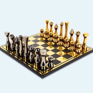 Metal Chess Set Unique NEW YORK SKYLINE Design Aluminium - Etsy