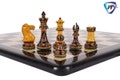 Wooden Staunton Chess set Burnt with Hand Carving King 4" broad base, Weighted & 2 extra Queens product logo