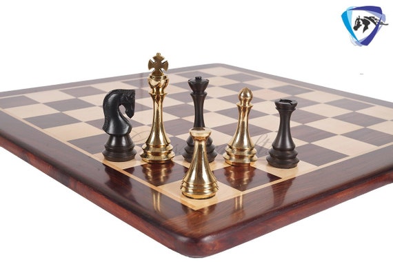 Wooden The 4 inch Burnt Zangreb Grand Master Chess Set, Packaging