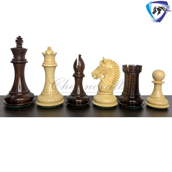 Staunton Chess Pieces Set in Rose wood & Boxwood 4.1" EXCALIBUR Weighted 4QUEEN 
